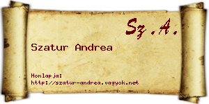 Szatur Andrea névjegykártya