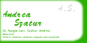 andrea szatur business card